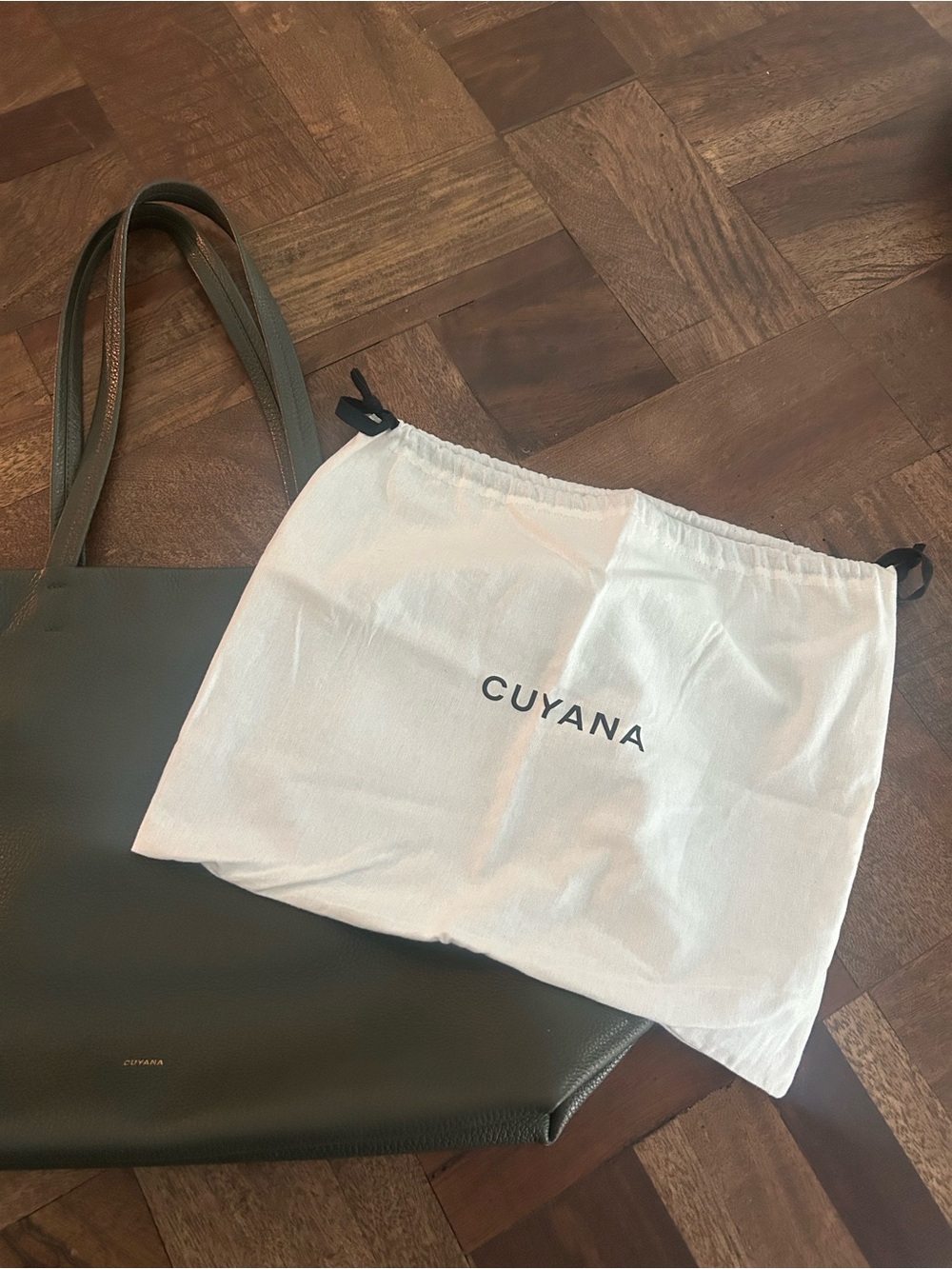 Cuyana Classic Easy Zipper Tote in Dark Olive - Picture 14 of 15